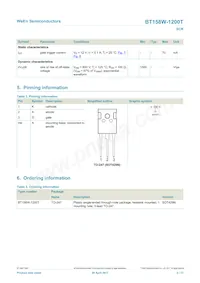 BT158W-1200TQ Datasheet Page 2