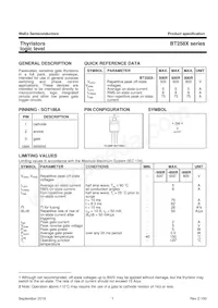 BT258X-500R Datasheet Pagina 2