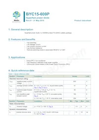 BYC15-600PQ Datasheet Cover