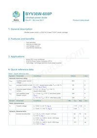 BYV30W-600PQ數據表 封面