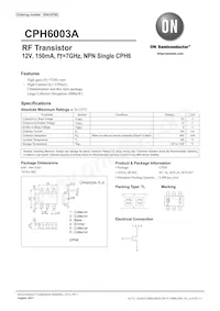 CPH6003A-TL-E Datenblatt Cover