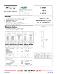 FR157-TP Datasheet Cover
