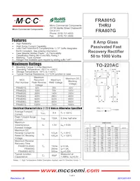 FRA807G-BP Datasheet Copertura