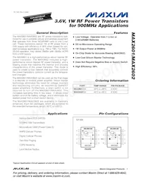 MAX2602ESA-T Datenblatt Cover