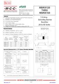 MBRX160-TP Datasheet Cover