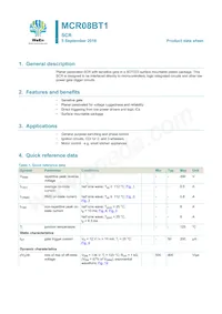 MCR08BT1 Datasheet Cover