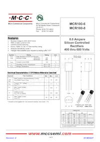 MCR100F-8-TP Datasheet Copertura