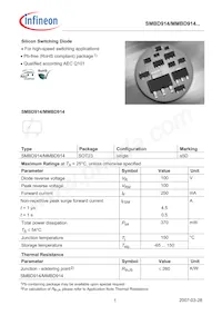 MMBD914LT3HTMA1數據表 封面