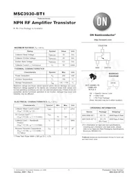 MSC3930-BT1G Datasheet Copertura