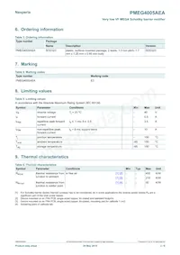 PMEG4005AEA/M5X Datasheet Page 2