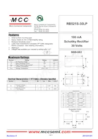 RB521S-30LP-TP Datenblatt Cover