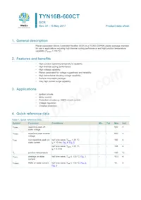 TYN16B-600CTJ Datasheet Cover