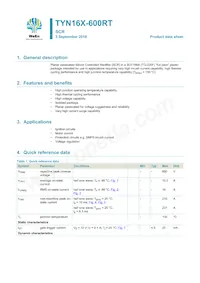 TYN16X-600RT Datasheet Cover