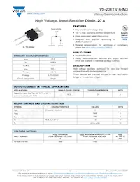 VS-20ETS16PBF Datasheet Cover