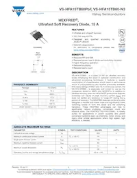VS-HFA15TB60-N3 Datasheet Cover