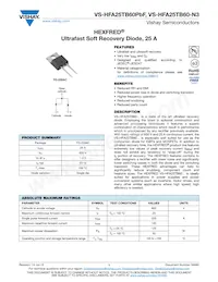 VS-HFA25TB60-N3 Datasheet Cover