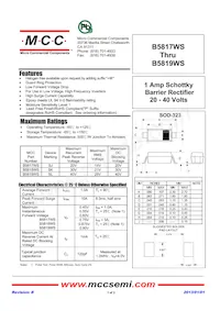 B5817WS-TP Datasheet Cover