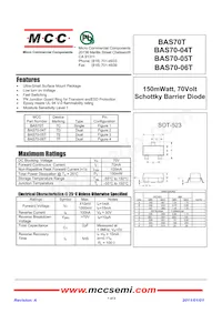 BAS70T-TP Datasheet Cover