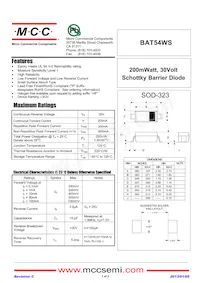 BAT54WS-TP Datasheet Cover