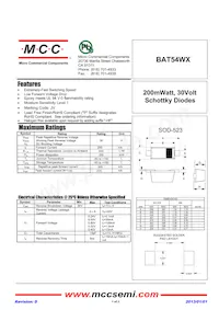 BAT54WX-TP Datasheet Cover