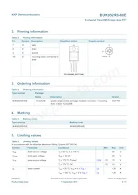 BUK952R8-60E Datasheet Page 3