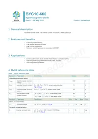 BYC10-600 Datasheet Cover
