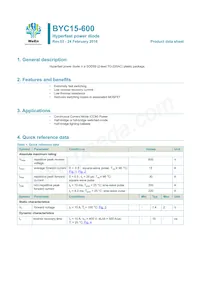 BYC15-600 Datasheet Cover