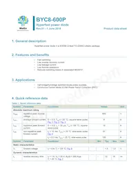 BYC8-600P Datasheet Cover