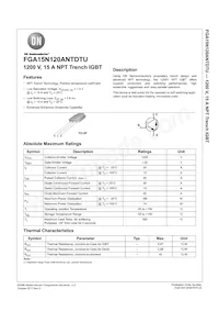 FGA15N120ANTDTU-F109 Datasheet Cover