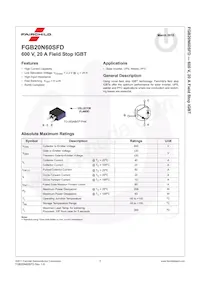 FGB20N60SFD Datenblatt Seite 2