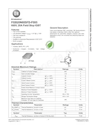 FGB20N60SFD-F085 Datasheet Cover