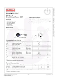 FGB5N60UNDF Datasheet Pagina 2