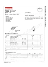 FGD3N60UNDF Datasheet Page 2