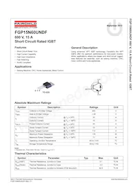 FGP15N60UNDF Datasheet Page 2