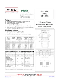 GS1MFL-TP Datasheet Cover