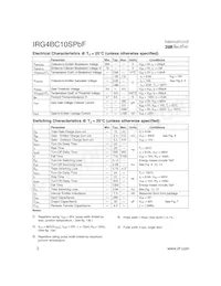 IRG4BC10SPBF數據表 頁面 2