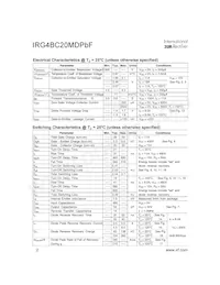 IRG4BC20MDPBF數據表 頁面 2
