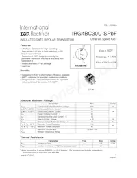 IRG4BC30U-STRRP Datasheet Cover