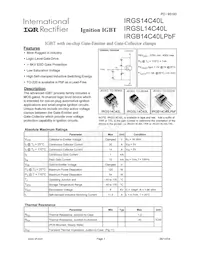 IRGB14C40LPBF Datasheet Cover