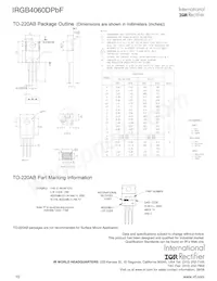 IRGB4060DPBF Datasheet Page 10
