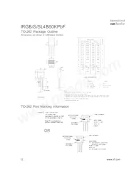 IRGS4B60KPBF數據表 頁面 12