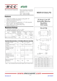 MBR10150ULPS-TP Datasheet Cover