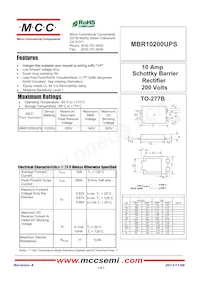 MBR10200UPS-TP Datasheet Copertura