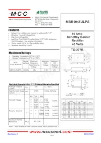 MBR1045ULPS-TP Datasheet Cover