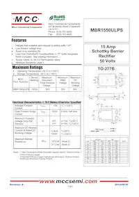 MBR1550ULPS-TP Datasheet Cover