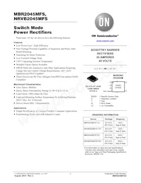 MBR2045MFST3G Datasheet Cover