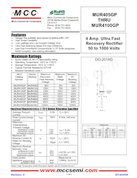 MUR440GP-TP Datenblatt Cover