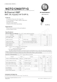 NGTG12N60TF1G Datasheet Copertura