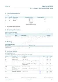 PMEG2002ESF Datasheet Pagina 2