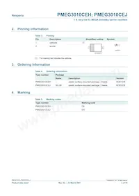 PMEG3010CEH Datasheet Pagina 2